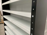 Povag open legbordkast - 12 legborden zwart/grijs - afbeelding 3 van  3