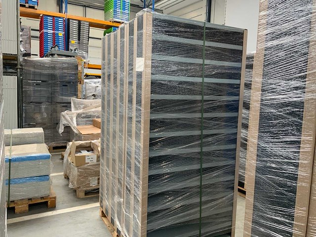 Povag open legbordkast - 12 legborden zwart/grijs - afbeelding 1 van  4