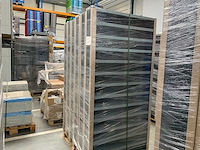 Povag open legbordkast - 12 legborden zwart/grijs - afbeelding 1 van  4