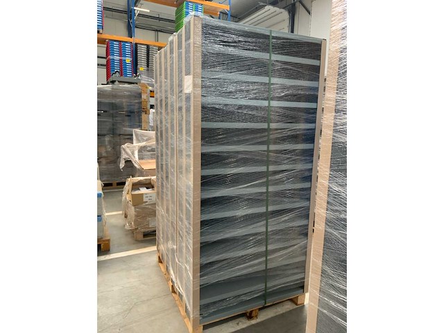 Povag open legbordkast - 12 legborden zwart/grijs - afbeelding 4 van  4