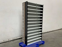 Povag open legbordkast - 12 legborden zwart/grijs - afbeelding 1 van  3