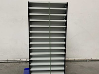 Povag open legbordkast - 12 legborden zwart/grijs - afbeelding 2 van  3