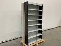 Povag open legbordkast - 7 legborden zwart/grijs - afbeelding 1 van  4