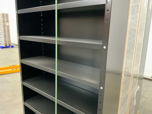 Povag open legbordkast - 8 legborden zwart - afbeelding 4 van  4