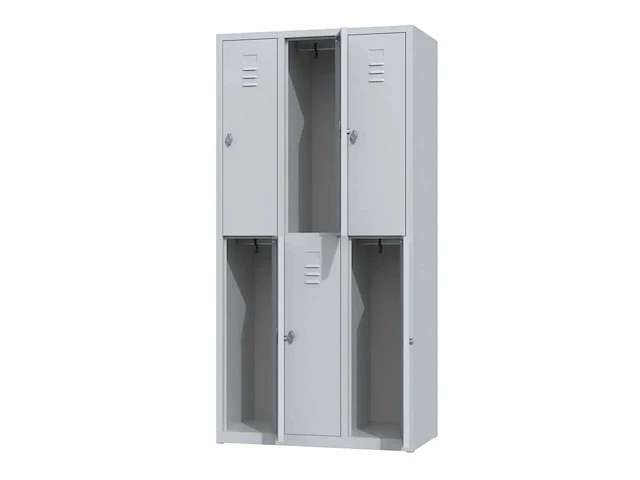 Povag plp-102 metalen lockerkast 6 deurs - afbeelding 2 van  9