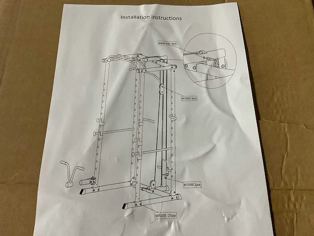 Power cage rack met pulley krachtstation - afbeelding 2 van  6