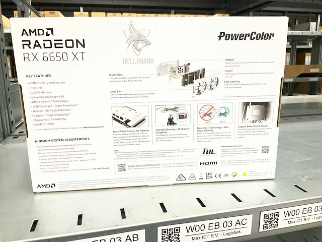 Power color amd radeon rx 6650xt videokaart - afbeelding 2 van  5