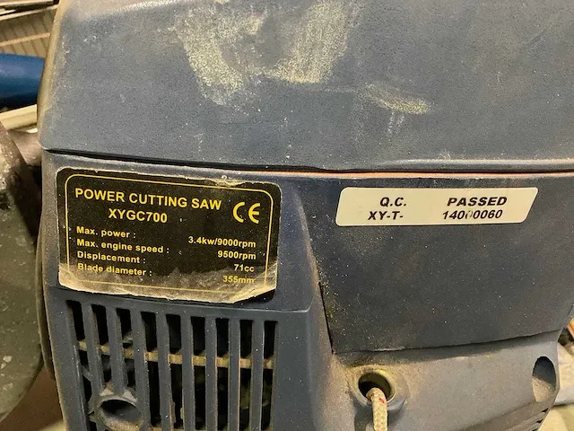 Power cutting saw xygc700 motor slijper - afbeelding 3 van  3