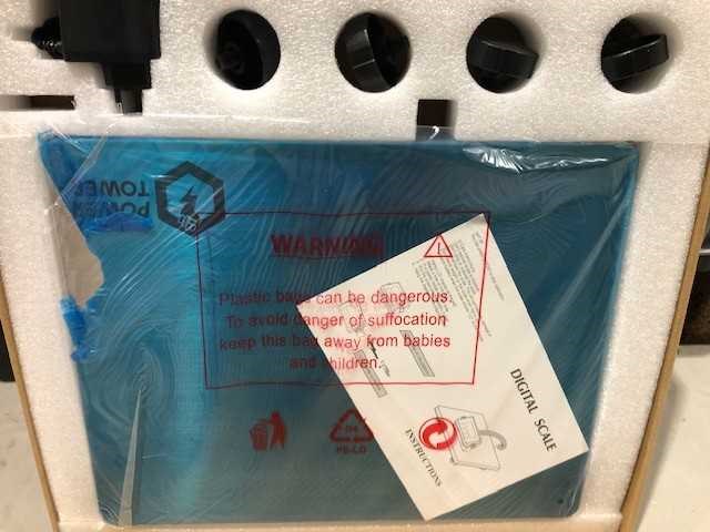 Power tower - pakket weegschaal tot max 200kg per 50gr (38x) - afbeelding 6 van  7