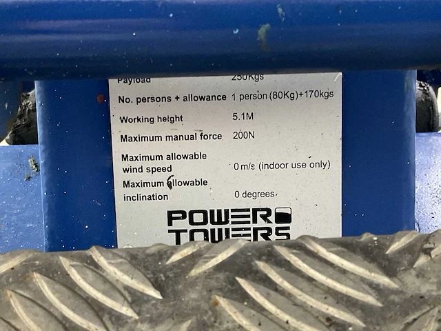 Power tower hoogwerker - afbeelding 6 van  14