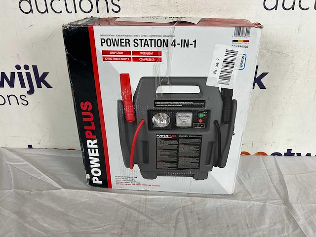 Powerplus 4-in-1 energiestation powe80090 - starthulp 1600cc - 7000mah stroomtoevoer - 17 bar compressor - 3.6w licht - with 3 acc. - afbeelding 2 van  2