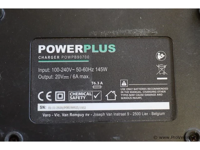 Powerplus acculader type powpb90700 - afbeelding 2 van  2