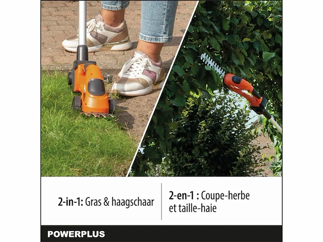 Powerplus dual power accuheggenschaar/grasschaar powdpg75300 20 v, zonder accu en lader - afbeelding 2 van  6