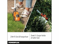Powerplus dual power accuheggenschaar/grasschaar powdpg75300 20 v, zonder accu en lader - afbeelding 2 van  6