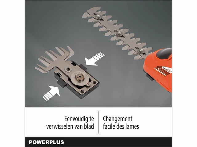 Powerplus dual power accuheggenschaar/grasschaar powdpg75300 20 v, zonder accu en lader - afbeelding 3 van  6