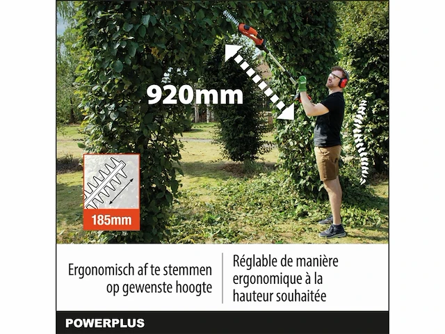 Powerplus dual power accuheggenschaar/grasschaar powdpg75300 20 v, zonder accu en lader - afbeelding 4 van  6