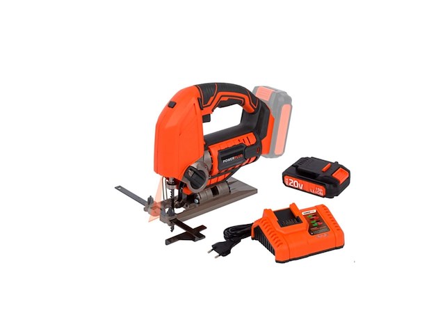 Powerplus dual power powdpset14 decoupeerzaag (20v) starterspakket (incl. 20v accu en oplader) - afbeelding 1 van  1