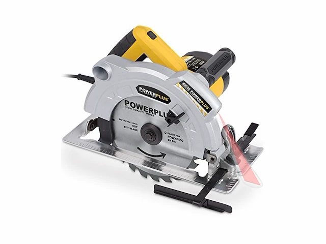 Powerplus powx0550 cirkelzaag 1800w zilver geel - afbeelding 1 van  4