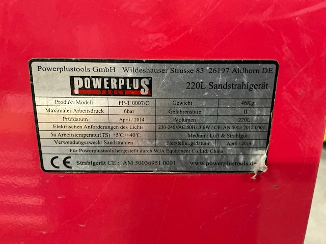 Powerplus tools pp-t 0007/c straalcabine - afbeelding 6 van  6