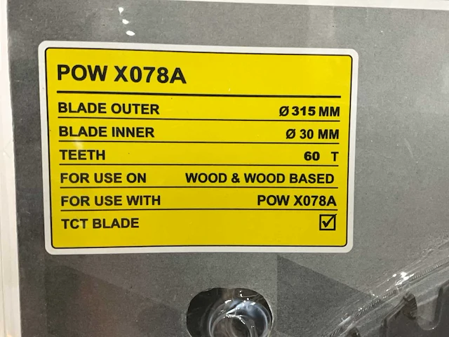 Powerplus x078a zaagblad 315 mm (5x) - afbeelding 4 van  5