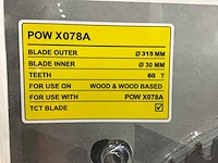 Powerplus x078a zaagblad 315 mm (5x) - afbeelding 4 van  5