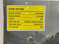 Powerplus x078b zaagblad 315 mm (5x) - afbeelding 4 van  5