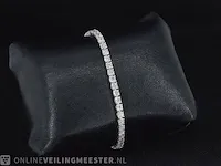 Prachtige witgouden tennis armband met 52 diamanten 5.25 ct (gecertificeerd) - nieuw - afbeelding 4 van  8