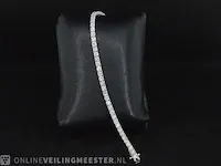Prachtige witgouden tennis armband met 52 diamanten 5.25 ct (gecertificeerd) - nieuw - afbeelding 6 van  8