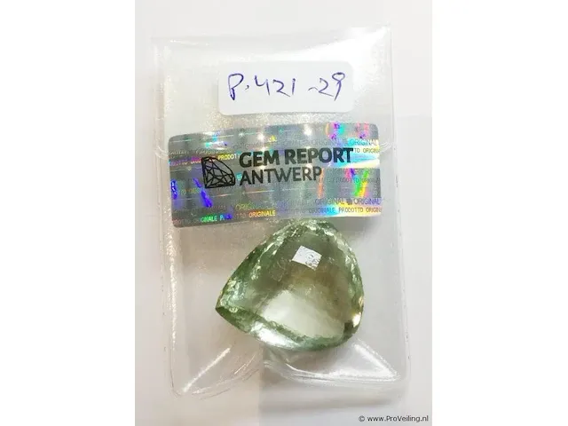 Prasiolite 72.01ct gra certified - afbeelding 5 van  8