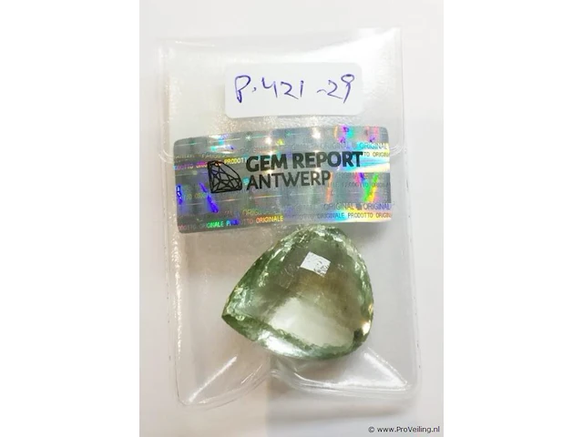 Prasiolite 72.01ct gra certified - afbeelding 1 van  3