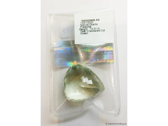 Prasiolite 72.01ct gra certified - afbeelding 2 van  3