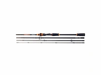 Predox kuro travel 240 hengel werphengel werpgewicht 35-80g - 2.40 meter - 2-delig zwart en oranje - afbeelding 1 van  1