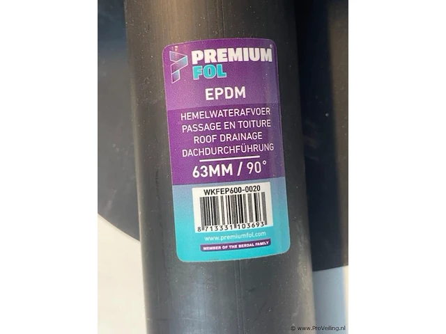 Premium fol epdm hemelwaterafvoer - 63 mm/90 - afbeelding 2 van  2