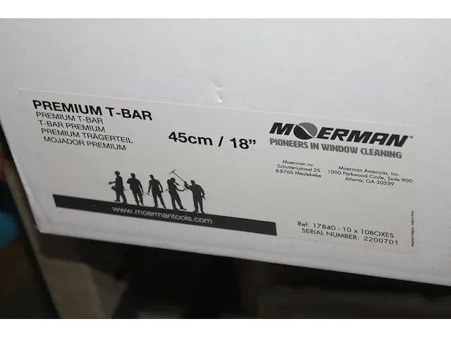 Premium t-bar moerman met breedte 45 cm. 10 stuks in doos. - afbeelding 2 van  2