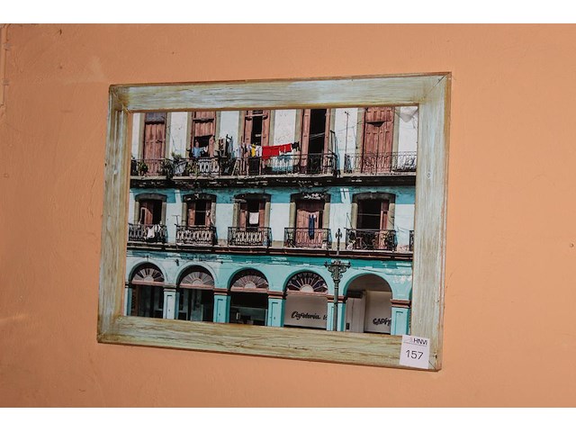 Prent in lijst. afmeting 95 x 70 cm. - afbeelding 1 van  2