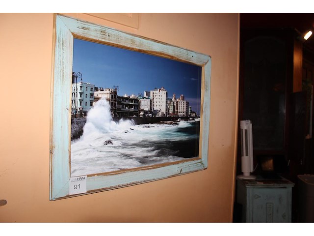 Prent in lijst. afmeting 95 x 70 cm. - afbeelding 2 van  2