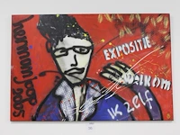 Prent op doek herman joop 2005. afmeting 120 x 80 cm. - afbeelding 1 van  2