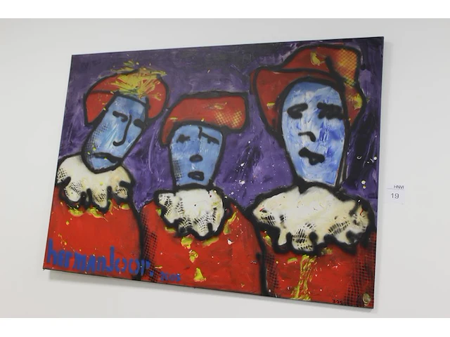 Prent op doek herman joop 2005. afmeting 140 x 100 cm. - afbeelding 1 van  3