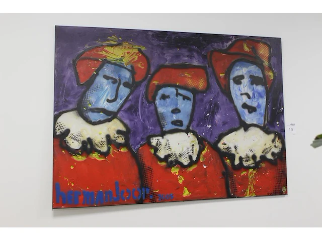 Prent op doek herman joop 2005. afmeting 140 x 100 cm. - afbeelding 2 van  3
