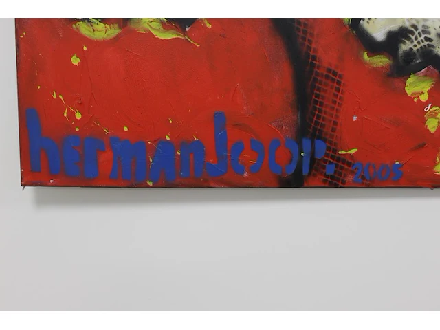 Prent op doek herman joop 2005. afmeting 140 x 100 cm. - afbeelding 3 van  3