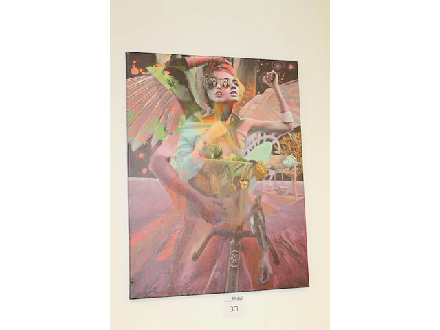 Prent op doek met afmeting 60 x 78 cm. - afbeelding 2 van  2