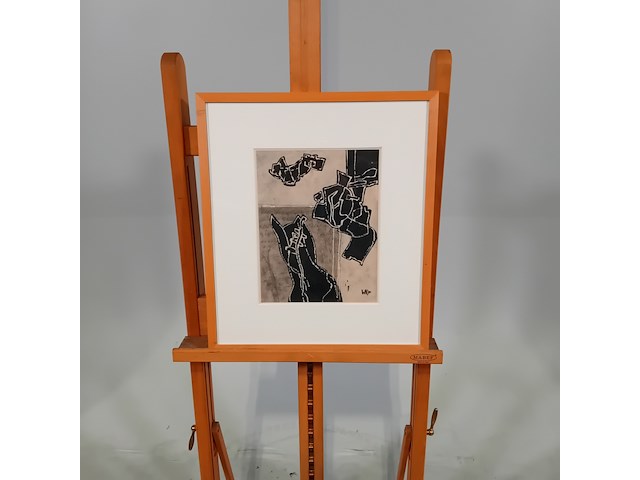 Prent, w.a. hooft, neerdalende en opstekende vorm, 1970 - afbeelding 1 van  8