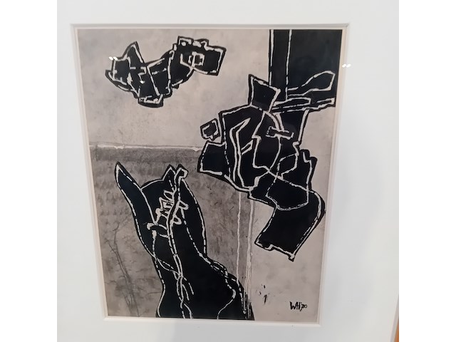 Prent, w.a. hooft, neerdalende en opstekende vorm, 1970 - afbeelding 4 van  8