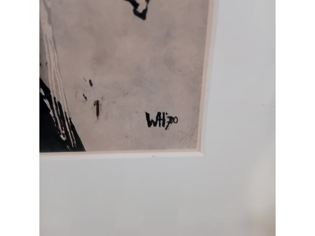 Prent, w.a. hooft, neerdalende en opstekende vorm, 1970 - afbeelding 5 van  8