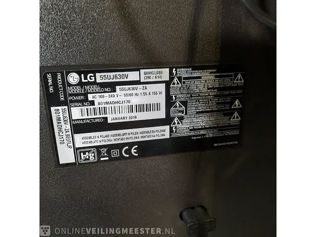 Presentatiescherm op stander lg / vogel, lg 55uj63ov, bouwjaar scherm 2018 - afbeelding 3 van  16