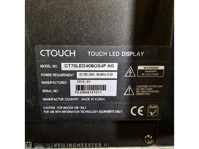 Presentatiescherm op stander met soundbar ctouch / jbl, ct70led40bos4p ag, bouwjaar scherm 2014 - afbeelding 5 van  18