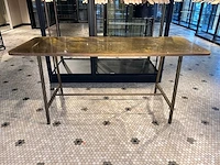 Presentatietafel met messing bovenblad - afbeelding 1 van  7