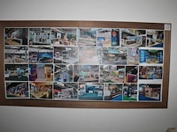 Prikbord met houten omlijsting 200 x 100 cm. - afbeelding 1 van  2