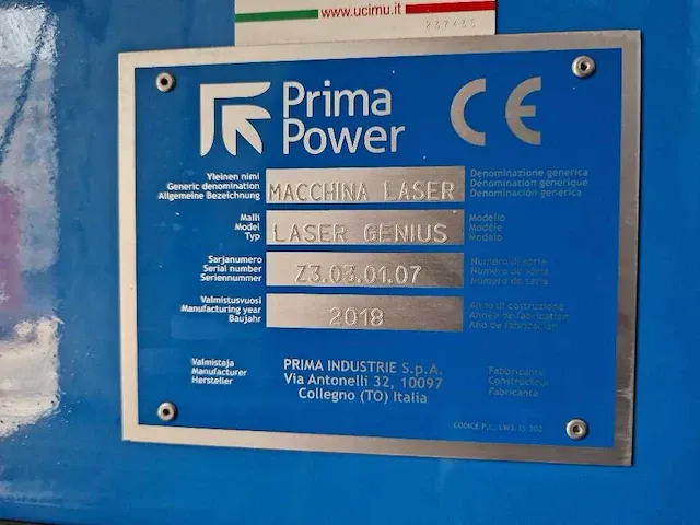 Prima power - laser genius - fiber lasersnijmachine - afbeelding 4 van  24