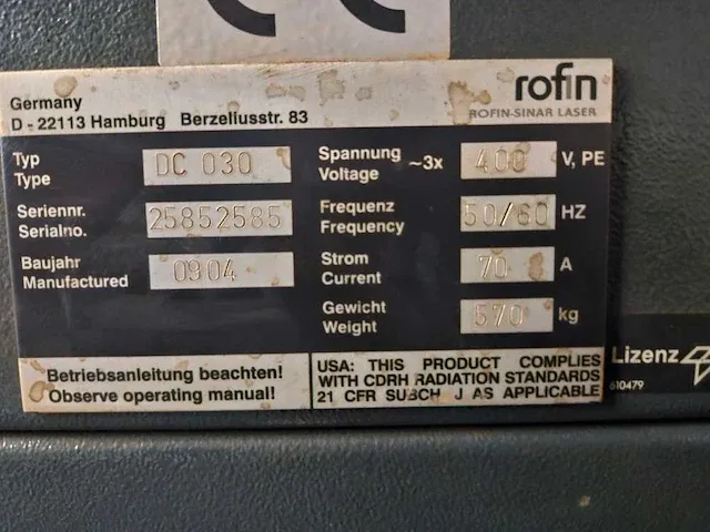 Prima power - platino 1530 hs - lasersnijmachine - 2003 - afbeelding 6 van  12